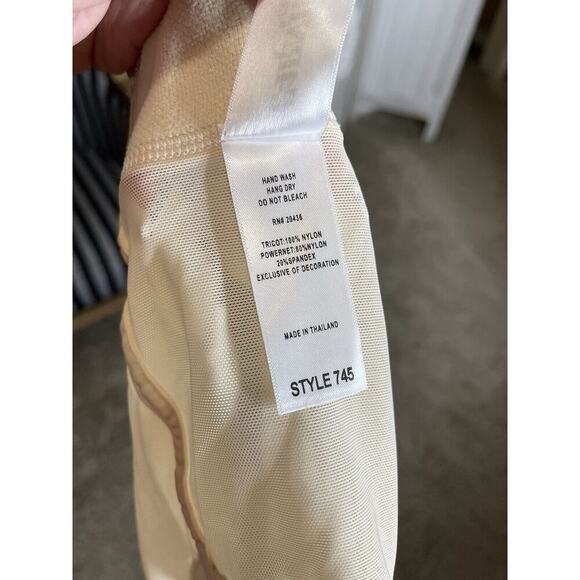 Carnival Peach Hook Loop Corset Bustier Lingerie Lace Size 36B - Picture 4 of 6